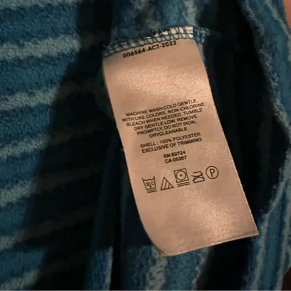 Columbia half zip large blue striped thermal fleece - Picture 4 of 12